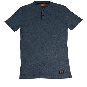 Superdry Dark Blue Henley Shirt size S